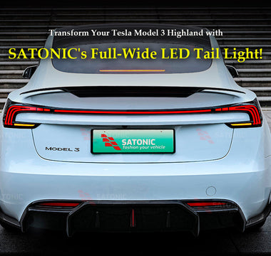 Upgrade Your Tesla Model 3 Highland with SATONIC’s New-Generation Through Shape Rear Lamp!