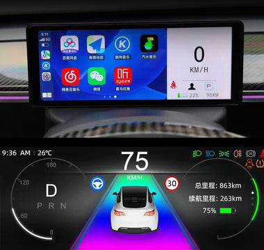 Introducing PrismView: Revolutionize Your Data Experience with the Vibrant Rainbow Dashboard Display for Tesla Model 3 & Y! - SATONIC