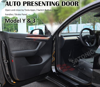 Tesla Unveils Auto-Presenting Doors for Model 3 & Y: Hands-Free Opening and Closing - SATONIC