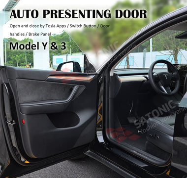 Tesla Unveils Auto-Presenting Doors for Model 3 & Y: Hands-Free Opening and Closing - SATONIC