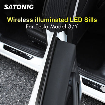 Model 3 & Y IIluminated LED Door Sills - SATONIC