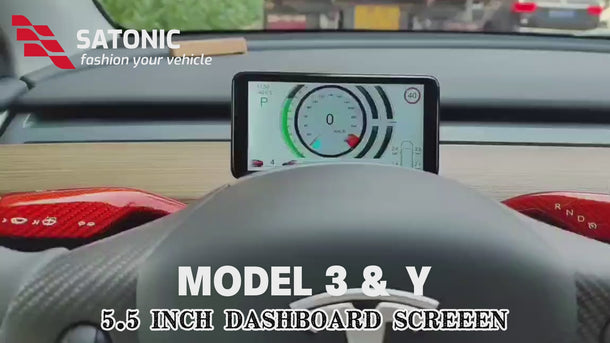 New Arrival Model 3 & Y 5.5'' Dashboard Display (HUD) – SATONIC