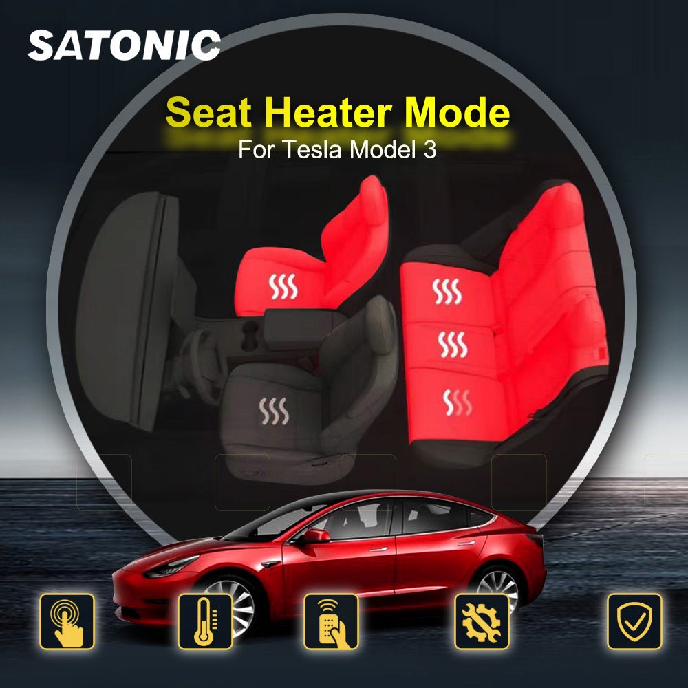 SATONIC Auto Seat Heater Mode Module Rear Seat Heating for Tesla Model 3 - SATONIC