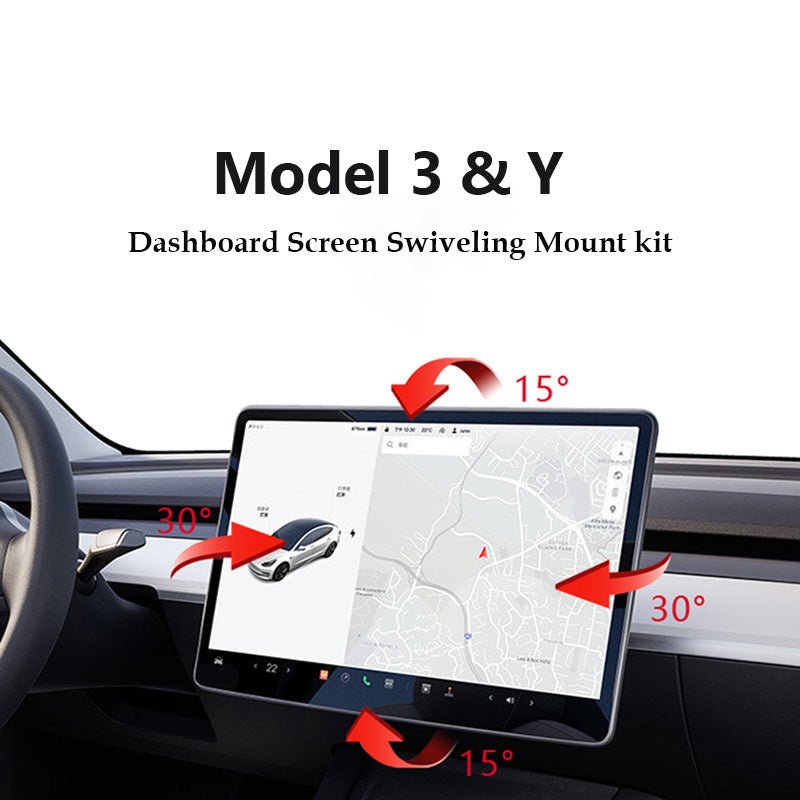 SATONIC Dashboard Screen Swiveling Mount kit For Tesla Model 3/Highland 3/Y - SATONIC